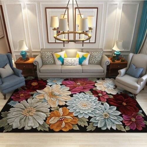 3D Creative Flowers Printing Hallway Carpets Floor Mat Bedroom Living Room Tea Table Area Rugs Kitchen Bathroom Anti-Skid Tapete