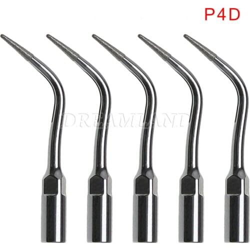 5PCS High Quality Dental Diamond Endo Perio Tips P4D EMS/WOODPECKER Ultrasonic Scaler Handpiece