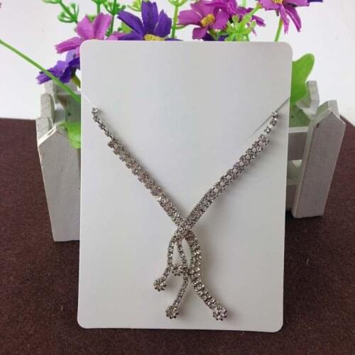 50pcs white paper Jewelry Packing Card 12.5x9cm Bracelet Necklace Jewelry Display Card with hole Accept Customize Logo