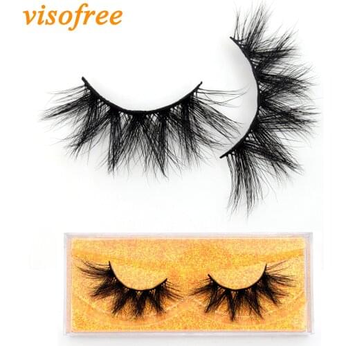 Visofree 5D Mink Lashes Cruelty-free Mink 3D Eyelashes Handmade Full Strip Lashes Crisscross False Eyelash Makeup Eyelashes 6D85