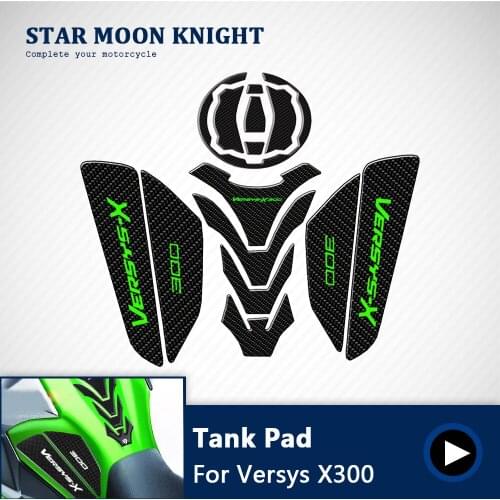 Motorcycle Accessories 3D Fiber Sticker Sets Tank Decal Protector Pad Set for Kawasaki Ninja Z650 Z900 Versys X300