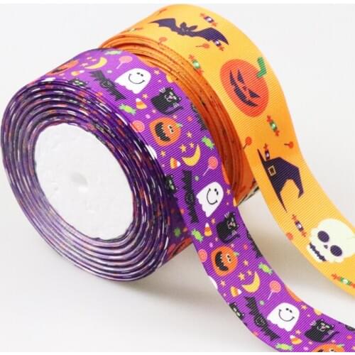 5 Meters Easter Cartoon Satin Halloween Ribbon Silk Grosgrain 25MM 38M DIY Decoration Character Ribbons For Crafts Gift Packing
