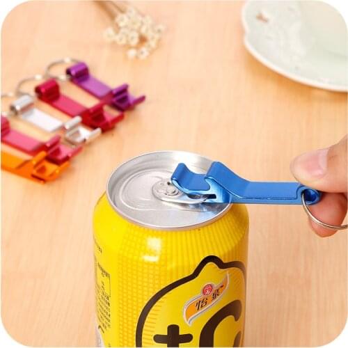 Beer Bottle Opener Keychain 4 in 1 Pocket Aluminum Can Opener Wine Jar Openers can Personalized Logo Wedding Favor Gifts