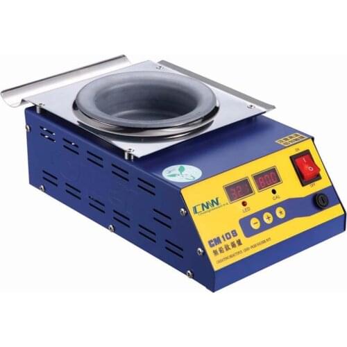 CM-108 Round high temperature lead free soldering pot titanium solder furnace tin melting digital display 220V 110V 0-600C 500W