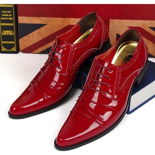 ERRFC Men's Patent Leather Shoes