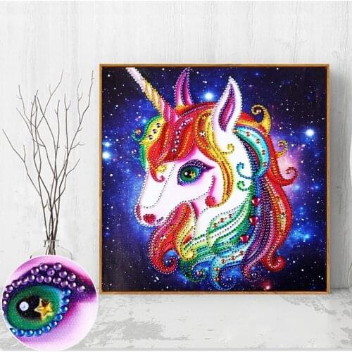 HUACAN 5d Diy Diamond Painting Cartoon Picture Of Rhinestones Special Shaped Round Diamond Embroidery Home Decor 25x25
