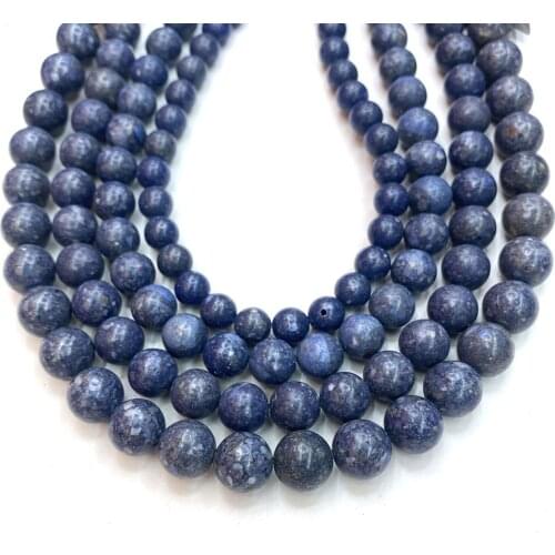 Artificial Blue Coral Synthetic Gemstone Round Loose Beads for Jewelry DIY Making Necklace Bracelet Accessories Wholesale