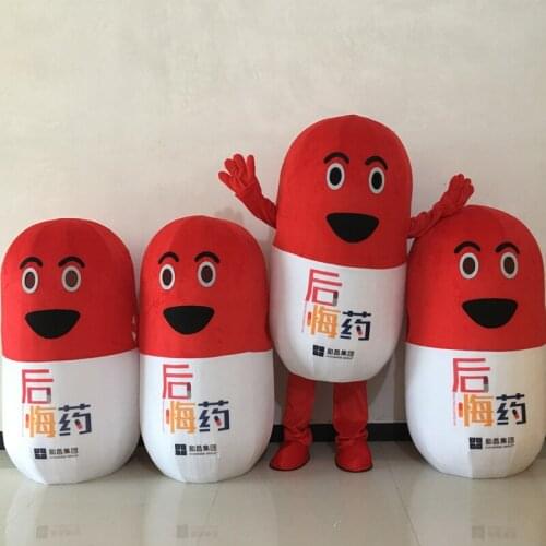 Capsule Collocystis Kaps-Medicine Drug Pill Mascot Costume Adult Character Cartoon Mascot Costumes for Halloween Can Add Logo