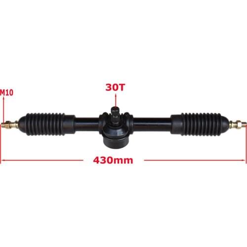 430mm Go Kart Threaded DIY Professional Parts Metal Vehicle Accessories Steering Gear Pinion Assembly Durable Solid Shaft Rack