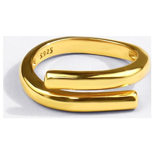 925 Sterling Silver Finger Ring for Women Men Geometric Adjustable Hip Hop Jewelry Gifts Wholesale