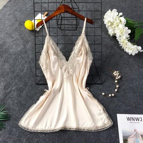Lace skirt suspenders nightdress female summer European and American style sexy temptation high split suspenders sexy nightdress