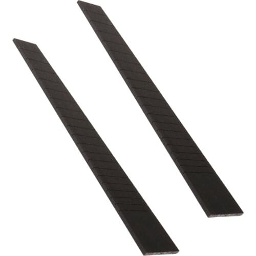 Pack of 2 Ebony Slotted Classical Guitar Fingerboard Fretboard Material Luthier Supply