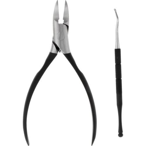 Stainless Steel Nail Cuticle Scissors Toenails Lifter Thick Ingrown Clipper Corrector Tool