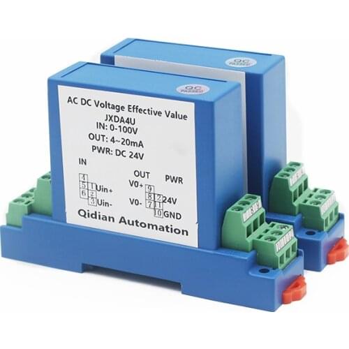 AC Voltage Transducer 4-20mA 0-10V Analog Output 10mV/20mV/10V/50V/200V/300V/500V/1000V Input High Volatge Transmitter