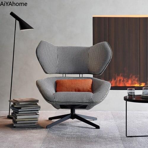 Nothern Luxury Single Leisure Chairs Living Room High Backpack Chaise Chairs