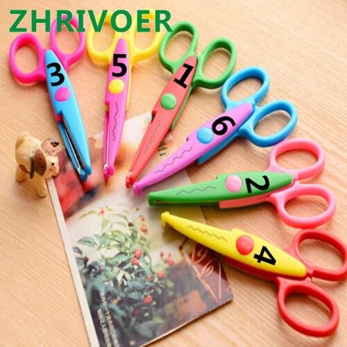 Hand made DIY album lace scissors cartoon scissors children students Scissors 5 inch lace scissors safety scissors