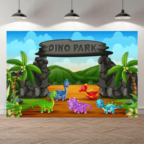 SeekPro dinosaur animals forest safari wild one life baby shower Birthday party Baby Child Photo Background Photography Backdrop