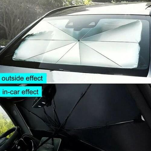 Car Sunshade Interior Front Window Sun Shade Cover UV Protector Sun Blind Umbrella SUV Sedan Windshield Protection Accessories