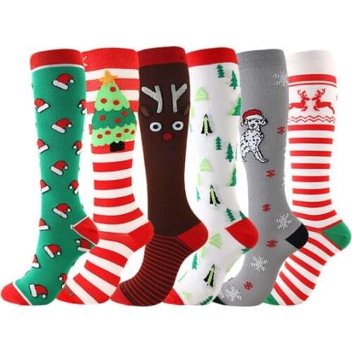 Sport Christmas Pressure Socks Mens and Womens Sports Compression Socks Drop Shipping Sports Footwear