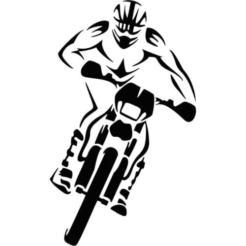 10.6CM*17.8CM Motocross Motorcycle Racing Driver Car Sticker Fashion Lovely Car Accessories