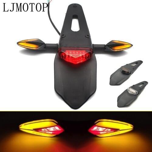 Motorcycle LED Tail Light Rear Fender Brake Stop Taillight 12V LED Lamp For Kawasaki KDX250 klx 250 kdx 125 KTM 65SX 85SX 125SX