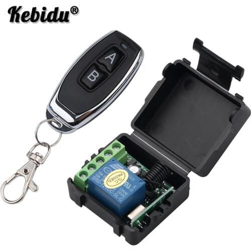 Kebidu 433 Mhz Remote Controls With Universal Wireless Remote Control Switch DC 12V 1CH Relay Receiver Module Transmitter