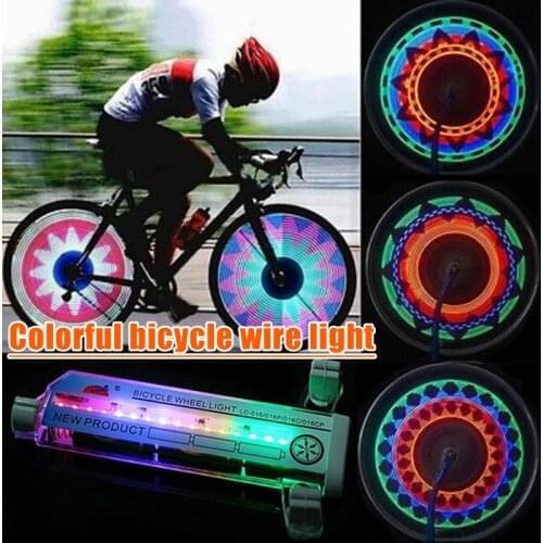 3D Bicycle Spokes LED Lights Colorful Bicycle Wheel Light Multi-color 42 Patterns 16 LED Bike Spokes Light ASD88