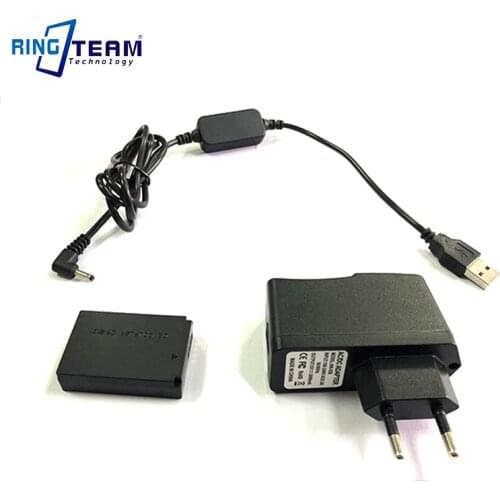 ACK-E12 5V-8V Power bank charger USB cable+DR-E12 DC Coupler LP-E12 dummy battery+adapter for Canon EOS M M2 M10 M50 M100 camera