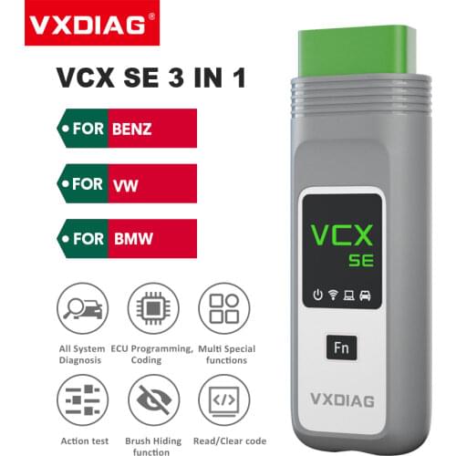 VXDIAG Diagnostic Tool VCX SE 3 IN 1 for Benz OBD2 Code Scanner Diagnostic auto for BMW ABS TPMS SRS Oil Reset Car Tools For VW