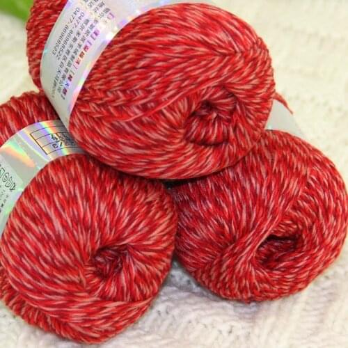 High quality 100% pure cashmere luxury warm and soft hand-knitting yarn Multi Red Pink Brown 233-632