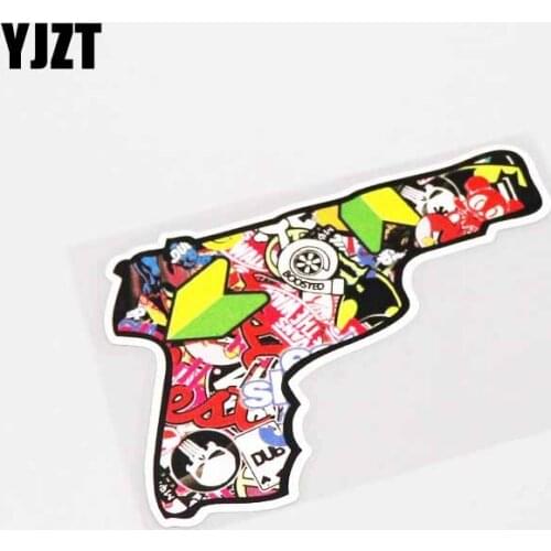 YJZT 12.3CM*8CM Chromatic JDM Funny Motorcycle Car-styling Car Sticker Decal PVC Accessories 13-0345
