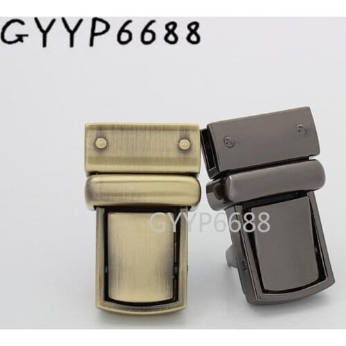 1-5 sets 4 colors 38x23mm big size tongue shape retro style push lock for gentlemen briefcase suitcase press locks for handbags