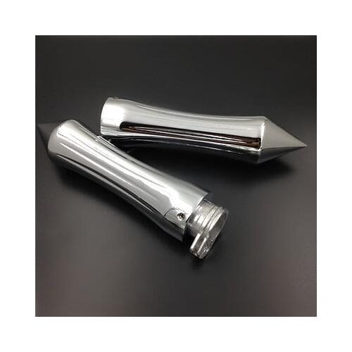 1" Spike Chrome 25mm Handlebar Hand Grips for Harley Honda Kawasaki Suzuki Yamaha Cruiser VT XL