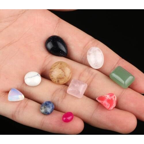 Natural stone mixed Oval Water Drop CAB CABOCHON beads for Jewelry Making Diy Jewellery Accessories 10 14mm wholesale 10pcs/lot
