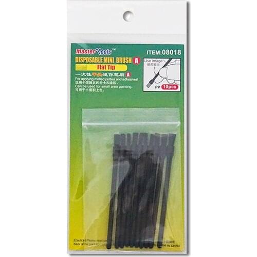 10pcs/set Disposable Mini Brush Flat/Diagonal Brush Coloring Master Tool Kit