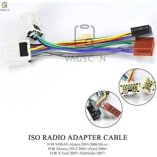 12-020 Car Stereo ISO Wiring Harness Car Radio Adapter for Nissan Almera Micra Murano 350Z Patrol X-Trail Pathfinder