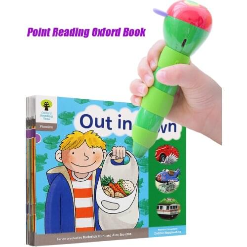 12 Books Point-Reading Oxford Reading Tree Natural Phonics Pronunciation Introduction English Graded Picture Livros Reading Pen