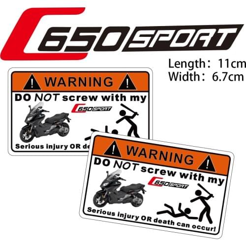 KODASKIN 2 Pieces Do Not Screw Warning Sticker Decal for BMW C650 Sport