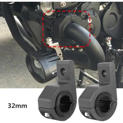 2PCS Universal Motorcycle LED Work Light Installation Bracket With Rubber Insert Motorcycle Bracket Mounting Bracket Clamp