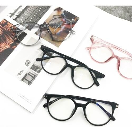 2021 Anti-Blue Round Glasses Eyeglasses Radiation Reading Glasses Women Men Computer Blue Light Blocking Glasses