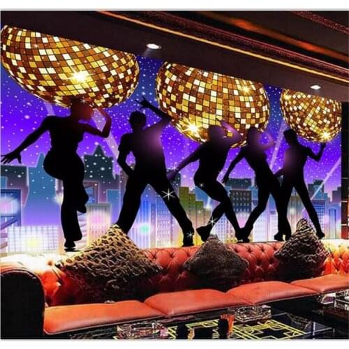 3DBEIBEHANG Wallpaper custom large-scale personalized karaoke bar KTV disco fantasy ballroom nightclub tooling background Wall