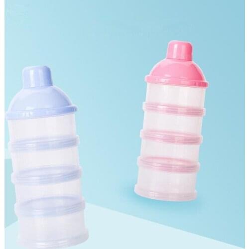 4 Layer Solid Baby Infant Portable Milk Powder Formula Dispenser Food Container Storage Feeding Boxes for Child Kids