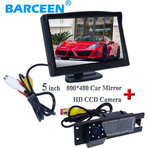 Waterproof IP 69K car reserve reversing camera 8 led +car rear monitor for Opel Astra H/Corsa D/Meriva A /Vectra C/Zafira B/FIA