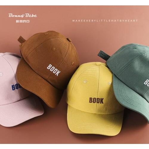 Hat2020 Spring Baby English Lettered Solid Color Children Baseball Cap College Style Sun-resistant Fashioncap
