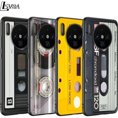 For Huawei Mate 30 20 10 Pro Lite Case Vintage Magnetic Tape Cassette Back Shell for Huawei Y9 Y7 Y6 Pro Y5 2019 2018 Phone Case