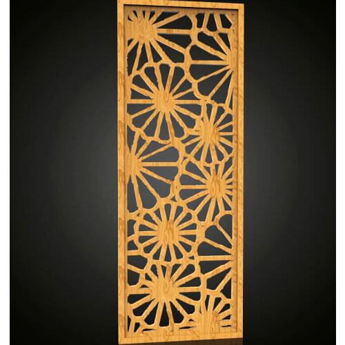 Flower Partition screen 3d model relief for cnc carving engraving in STL file format artcam aspire