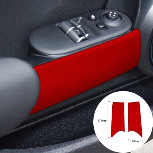 For BMW MINI F56 2014-2020 Alcantara Suede Wrap Car Door Handles Panel Strip Cover Trim Stickers Internal Accessories Styling