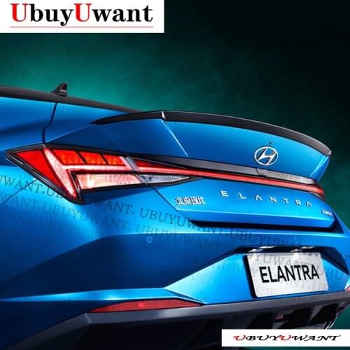 For Hyundai Elantra Avante CN7 2020 2021 ABS Modified Rear Wing Original Style Without Perforation Exterior Auto Parts Spoiler