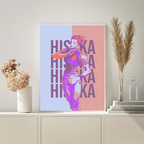 Home Anime HUNTER HUNTER Hisoka Decorative Canvas HD Cartoon Prints Paintings Modular Pictures Wall Art Poster Artwork Framed