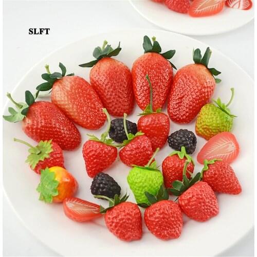Home Kitchen cabinet hotel bar cafe supermarket Shop Store decoration plastic Artificial Simulation Fruit fake Strawberry props